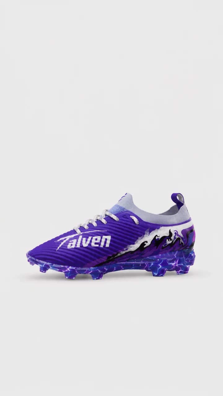 The complete Talven football boot, ready to be taken apart.